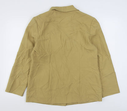 Damat Womens Yellow   Kimono Blazer Size 16  Button