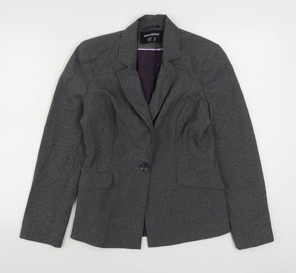 Atmosphere Womens Grey   Jacket Blazer Size 12  Button