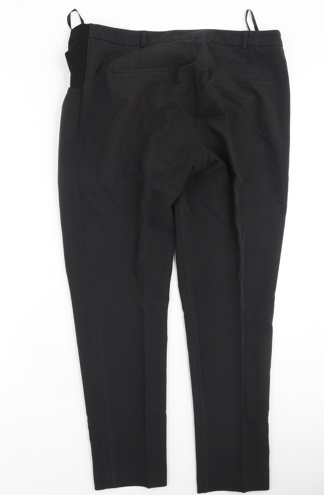 Topshop Womens Black  Polyester Trousers  Size 10 L26 in Regular