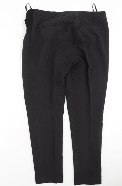 Topshop Womens Black  Polyester Trousers  Size 10 L26 in Regular