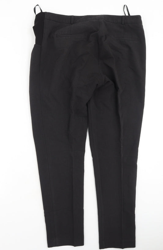 Topshop Womens Black  Polyester Trousers  Size 10 L26 in Regular