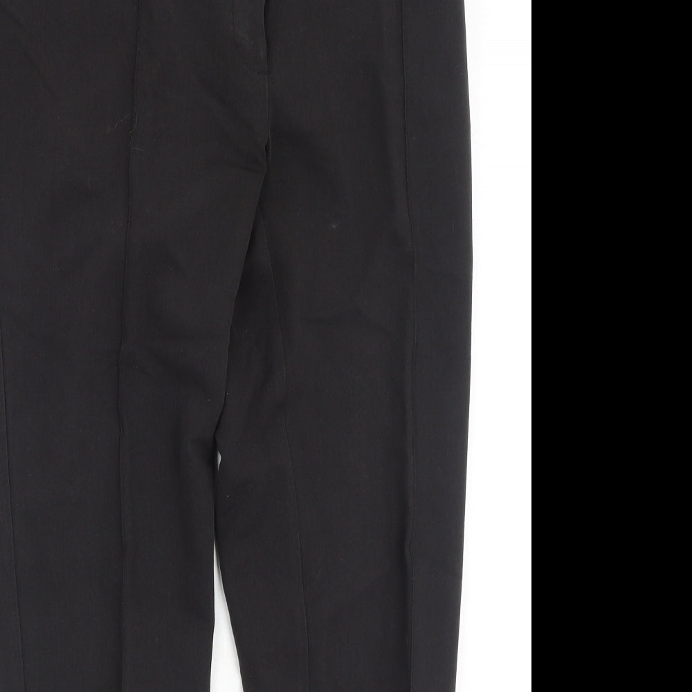 Topshop Womens Black  Polyester Trousers  Size 10 L26 in Regular