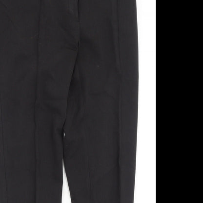 Topshop Womens Black  Polyester Trousers  Size 10 L26 in Regular