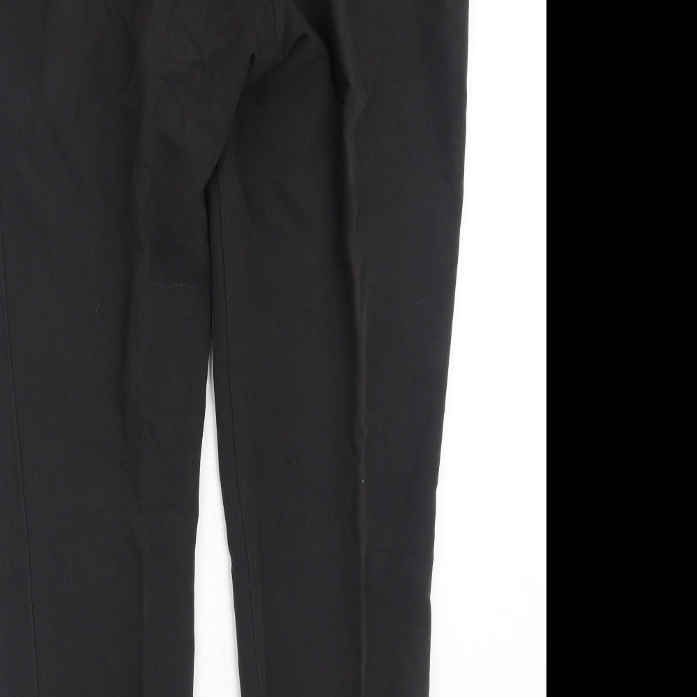 Topshop Womens Black  Polyester Trousers  Size 10 L26 in Regular