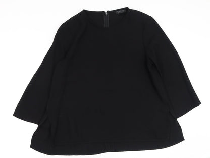 Womens UK Size 8 Topshop Black Basic Blouse