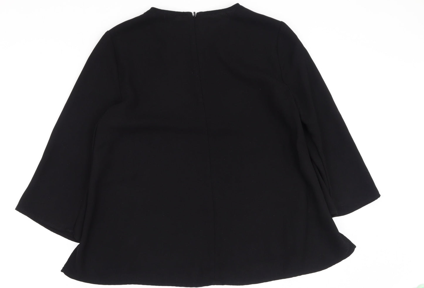 Womens UK Size 8 Topshop Black Basic Blouse