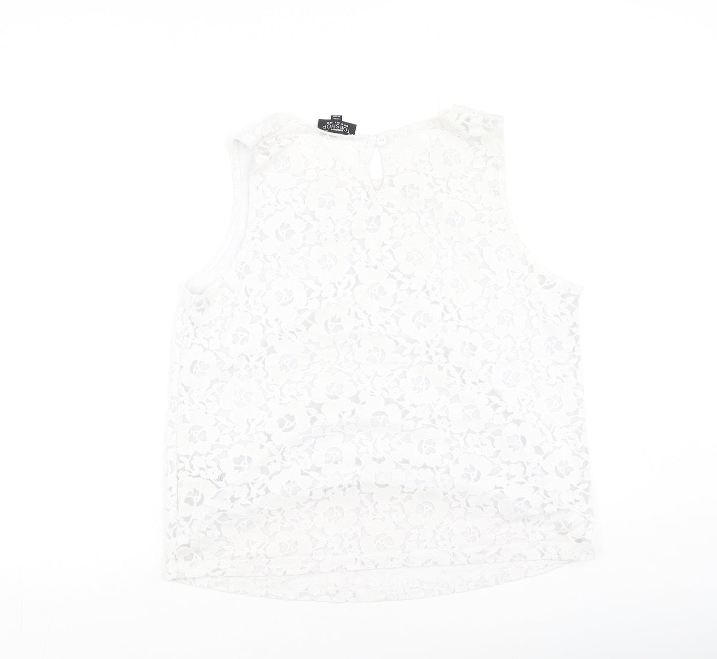 Womens UK Size 10 Topshop Ivory Camisole Tank