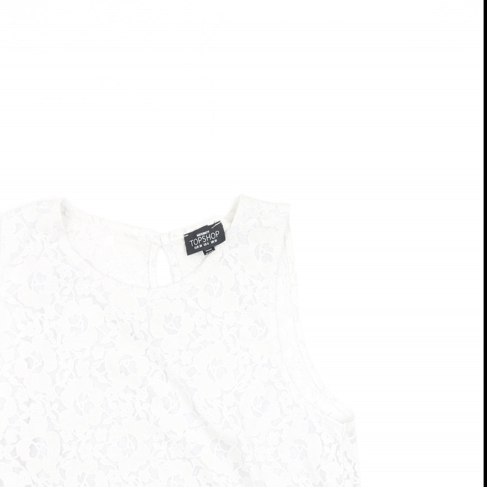 Womens UK Size 10 Topshop Ivory Camisole Tank