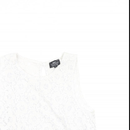 Womens UK Size 10 Topshop Ivory Camisole Tank