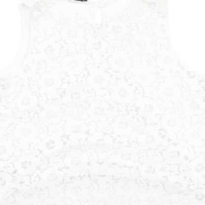 Womens UK Size 10 Topshop Ivory Camisole Tank