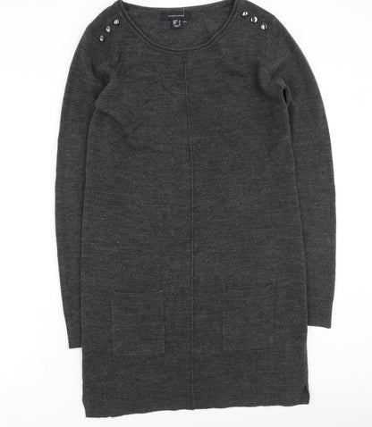 Primark  Womens Grey Round Neck  Acrylic Pullover Jumper Size 6