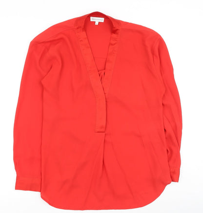 Womens UK Size 10 Warehouse Red Basic Blouse