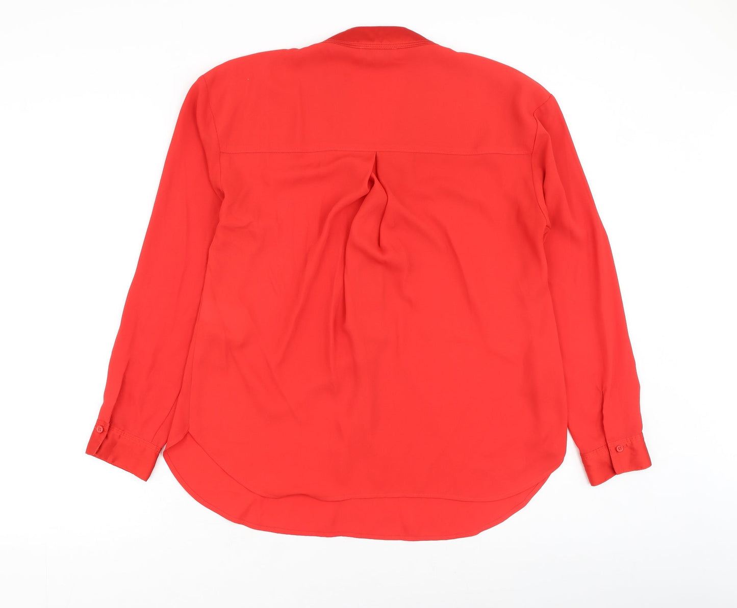 Womens UK Size 10 Warehouse Red Basic Blouse