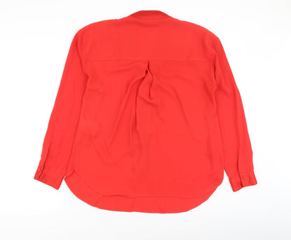 Womens UK Size 10 Warehouse Red Basic Blouse