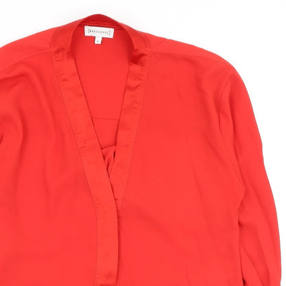 Womens UK Size 10 Warehouse Red Basic Blouse