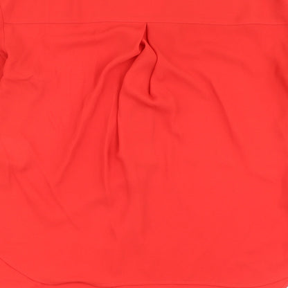 Womens UK Size 10 Warehouse Red Basic Blouse