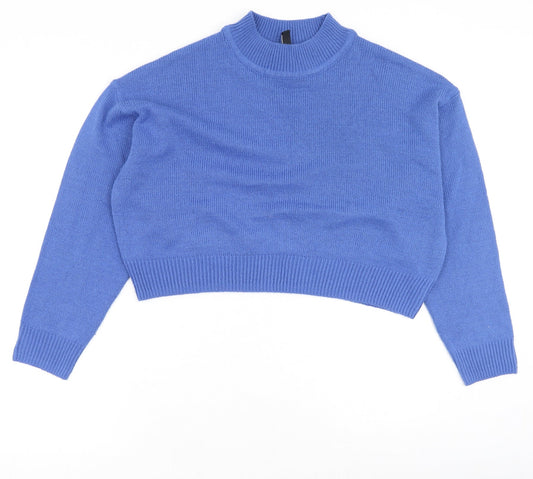 Womens UK Size S Divided Blue Pullover Jumper