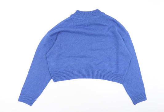 Womens UK Size S Divided Blue Pullover Jumper