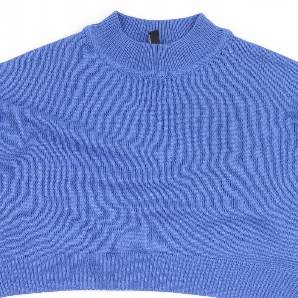 Womens UK Size S Divided Blue Pullover Jumper