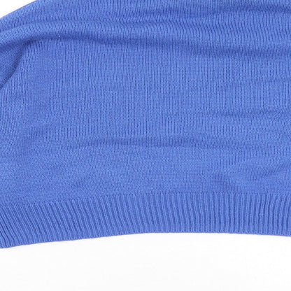 Womens UK Size S Divided Blue Pullover Jumper