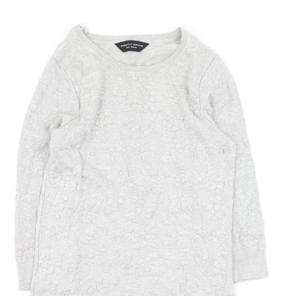 Womens UK Size 10 Dorothy Perkins Grey Pullover Jumper