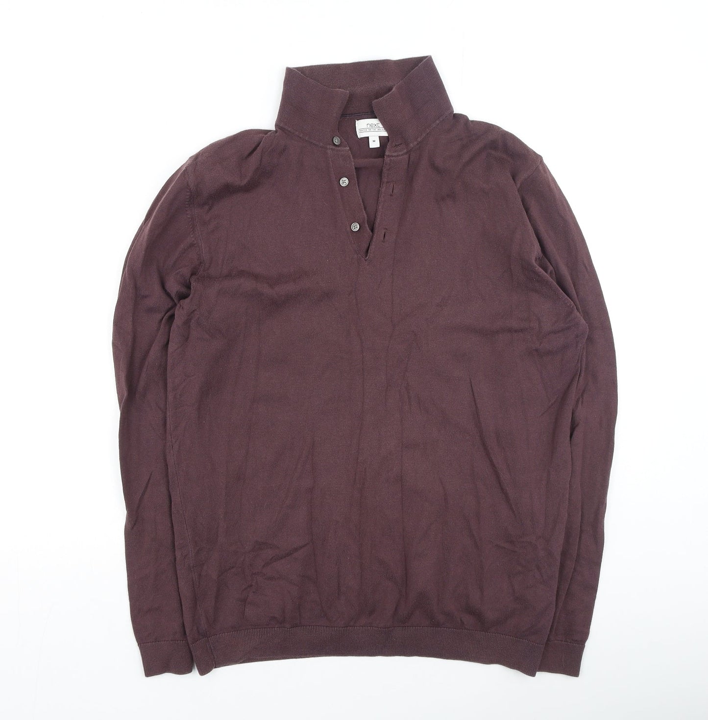 NEXT Mens Brown  Cotton  Button-Up Size M Collared