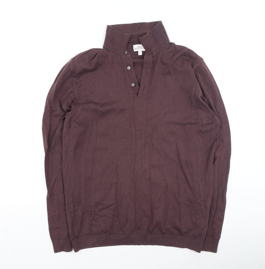 NEXT Mens Brown  Cotton  Button-Up Size M Collared