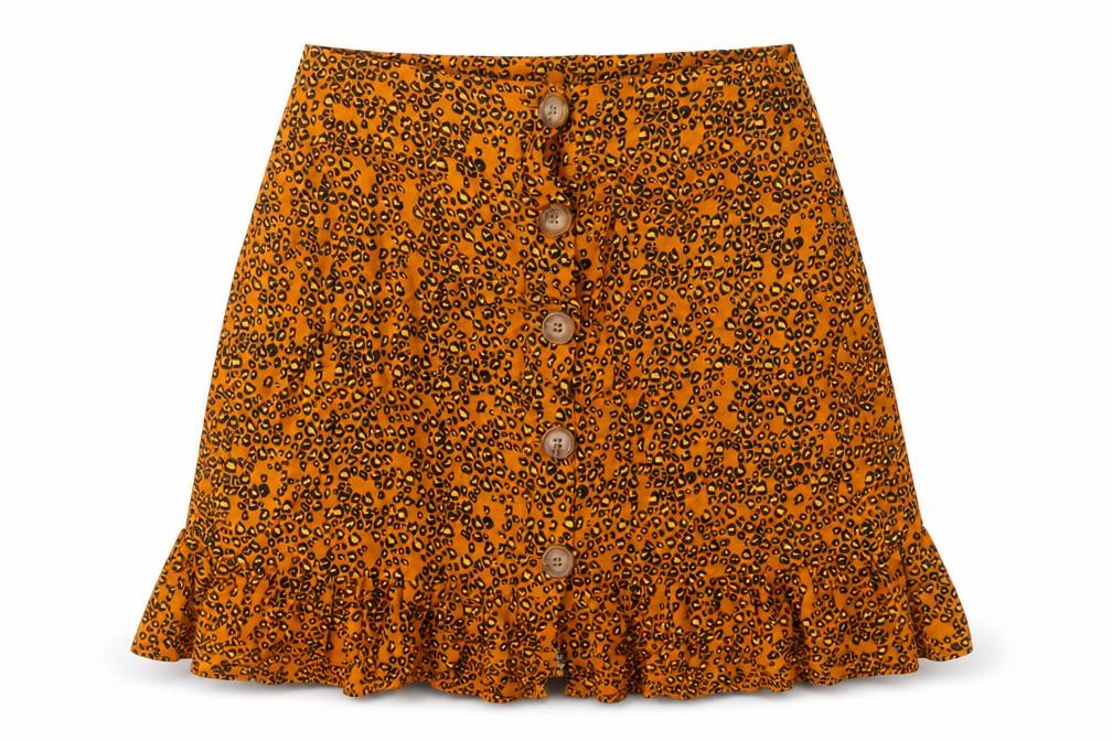 Womens UK Size 8 Papaya Flare  Skirt