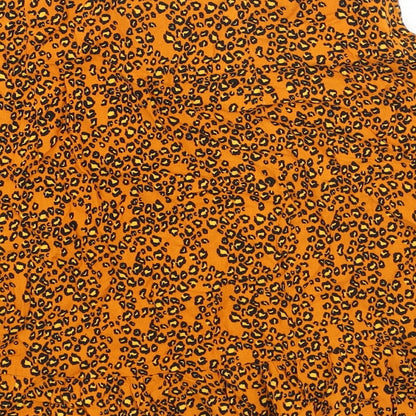 Papaya Womens Orange Animal Print Viscose Flare Skirt Size 8