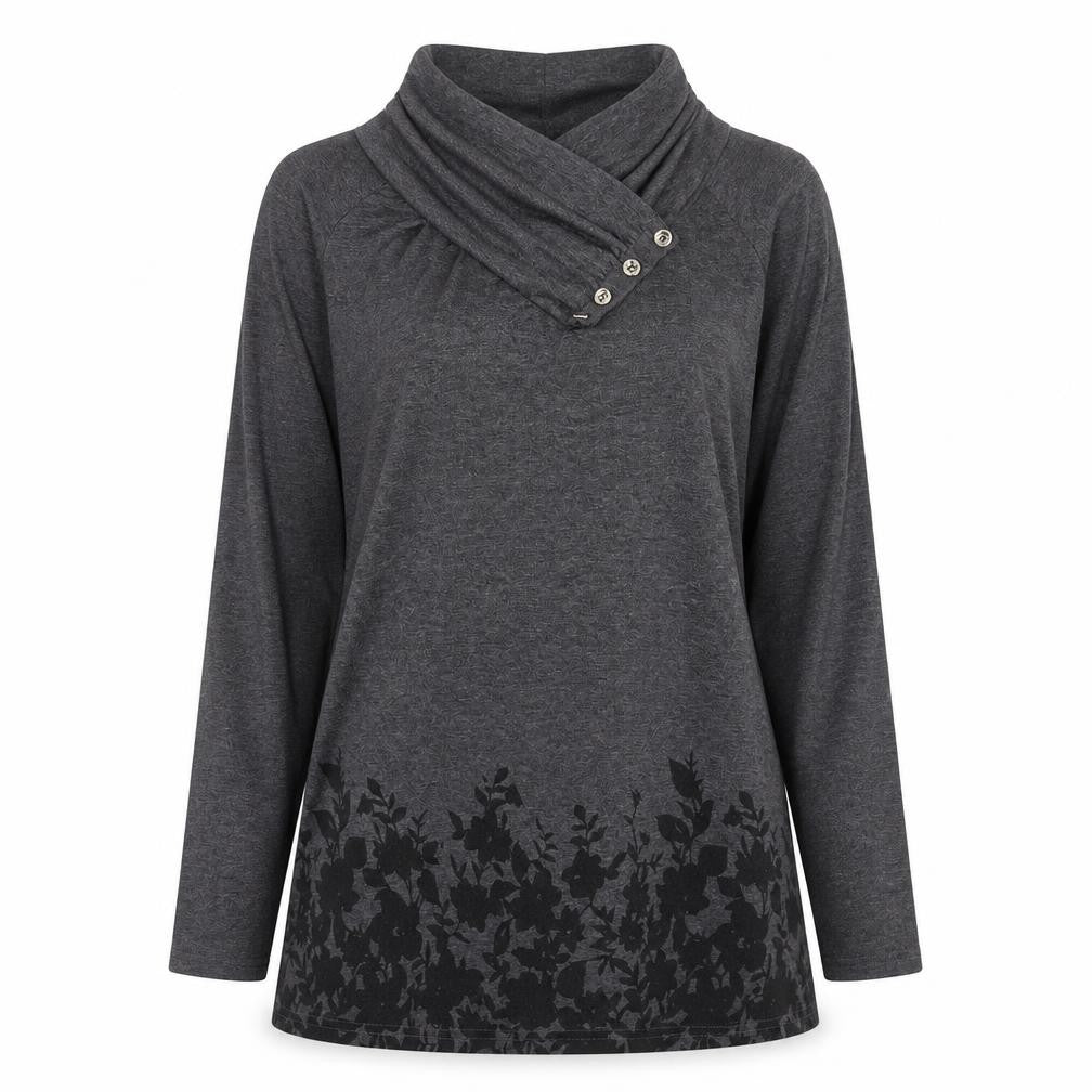 Womens UK Size L Fashion Grey Basic Blouse