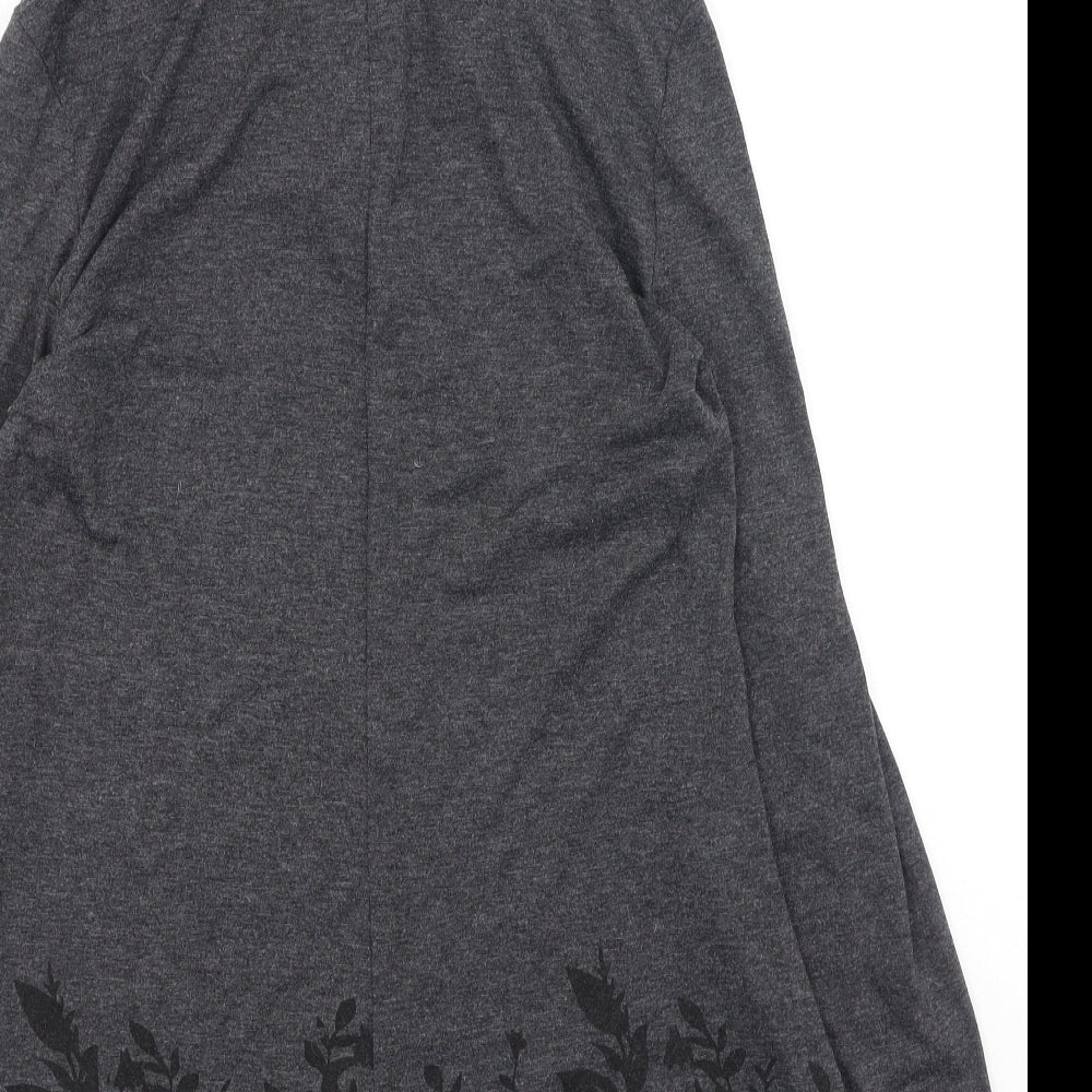 Womens UK Size L Fashion Grey Basic Blouse