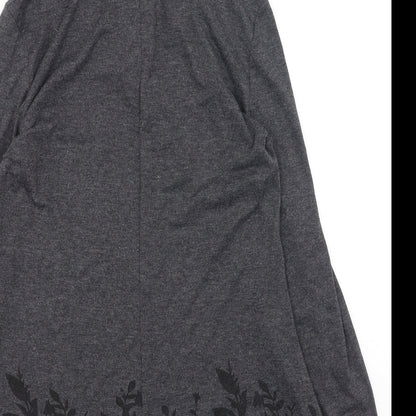 Womens UK Size L Fashion Grey Basic Blouse
