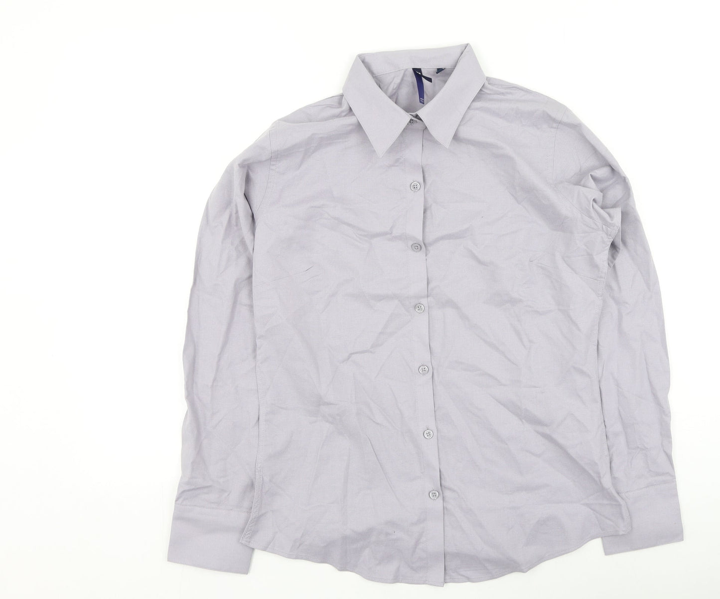 Womens UK Size 10 Premier Grey Basic Button-Up