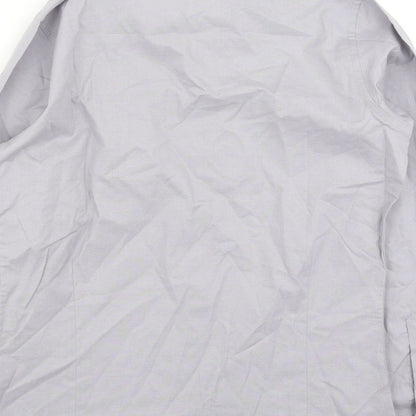 Womens UK Size 10 Premier Grey Basic Button-Up