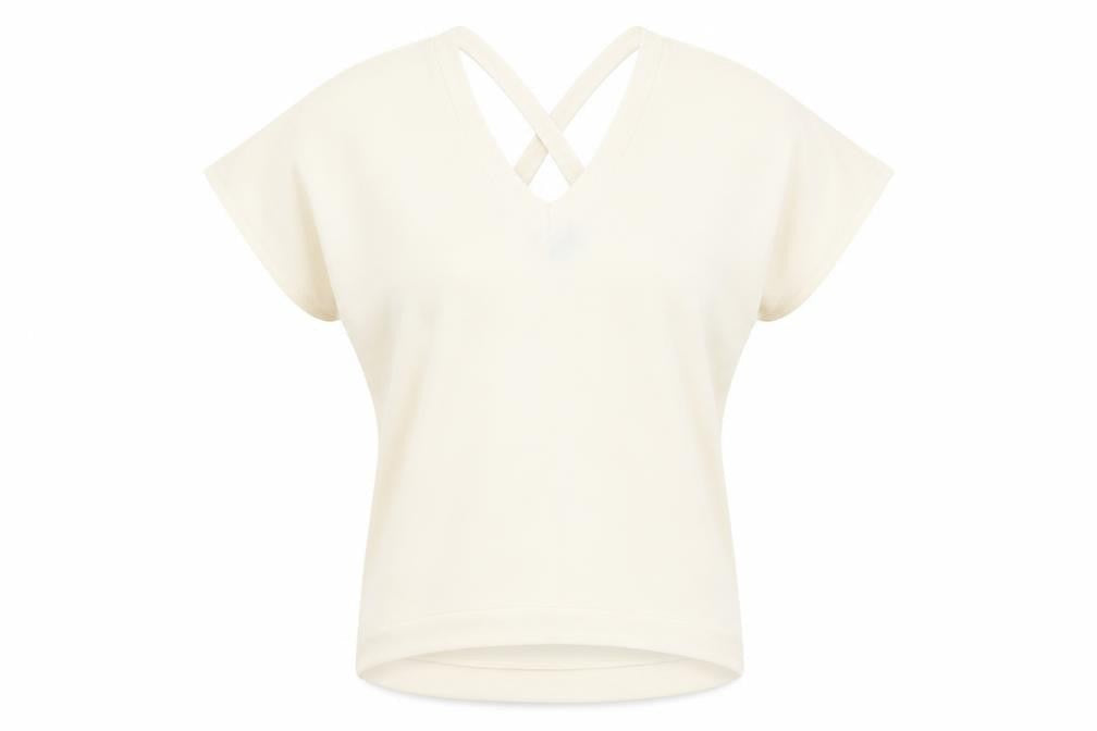 Womens UK Size 6 River Island Beige Basic T-Shirt