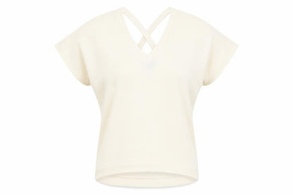 Womens UK Size 6 River Island Beige Basic T-Shirt
