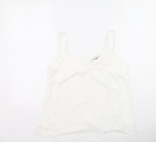 George  Womens Ivory  Polyester Camisole Tank Size 10 Round Neck