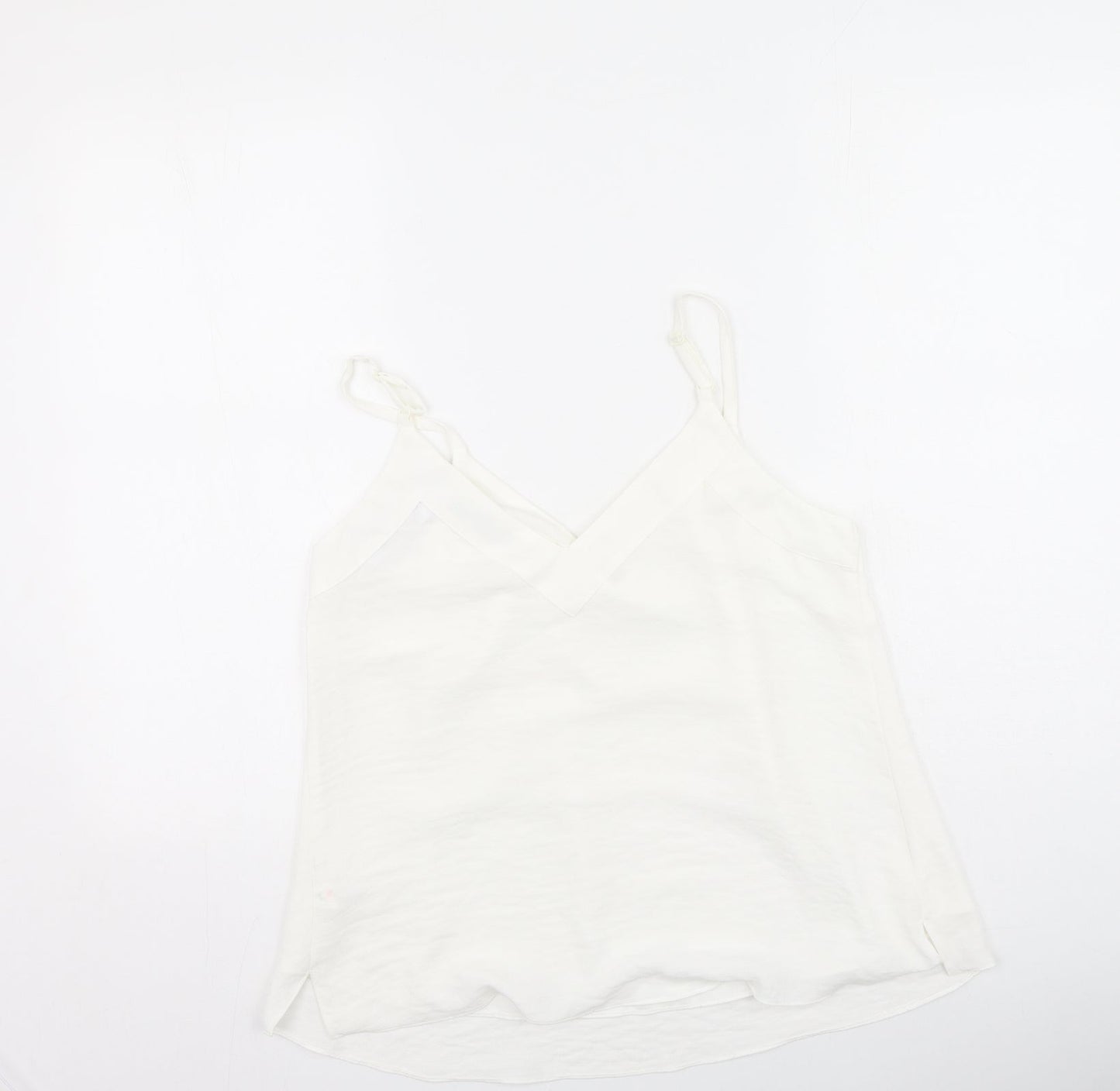 George  Womens Ivory  Polyester Camisole Tank Size 10 Round Neck