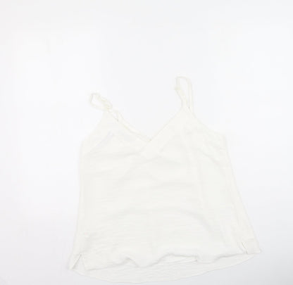 George  Womens Ivory  Polyester Camisole Tank Size 10 Round Neck