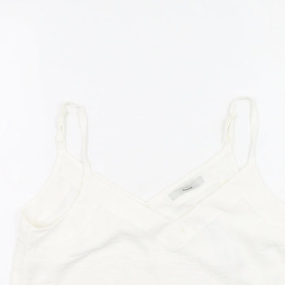 George  Womens Ivory  Polyester Camisole Tank Size 10 Round Neck