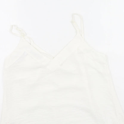 George  Womens Ivory  Polyester Camisole Tank Size 10 Round Neck