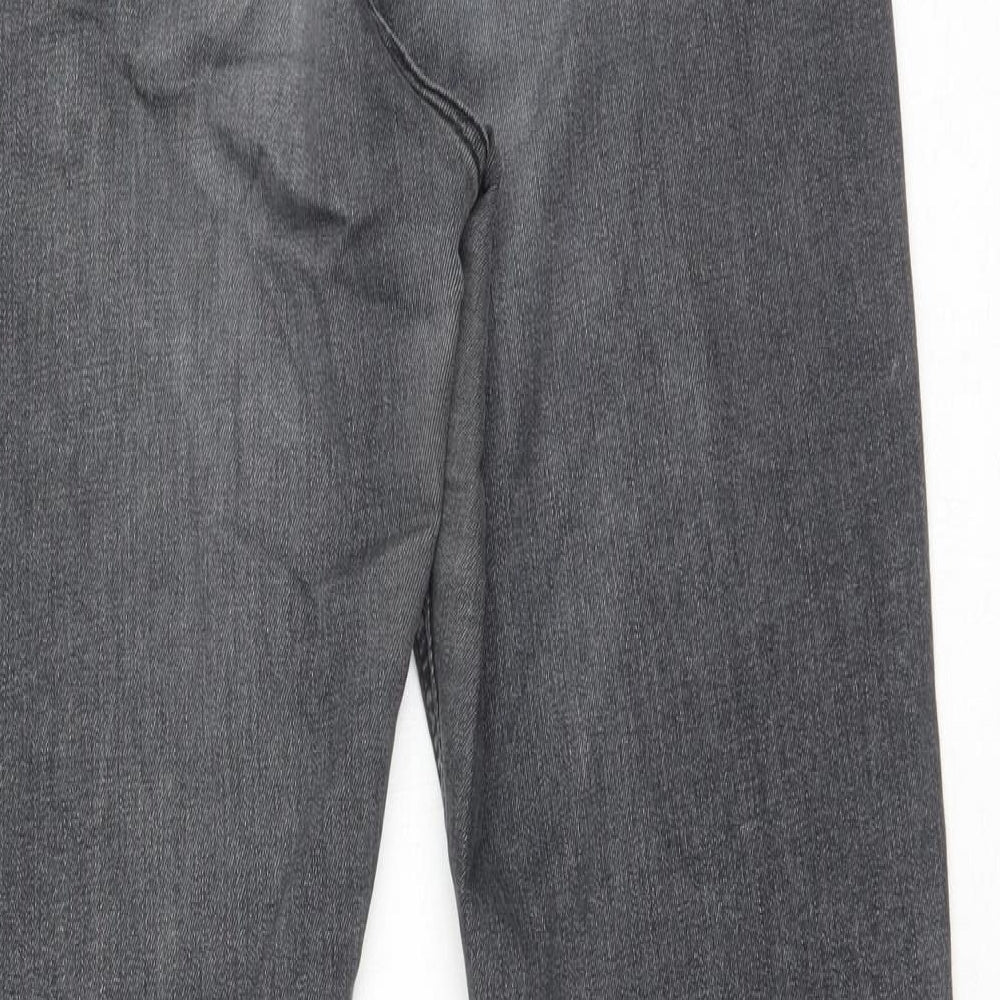Topshop Womens Grey  Cotton Skinny Jeans Size 28 L32 in Regular