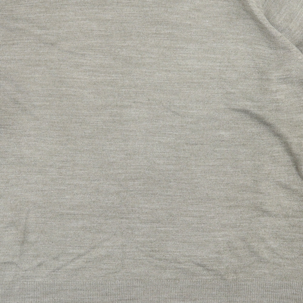 Marks and Spencer Mens Brown V-Neck  Acrylic Pullover Jumper Size M