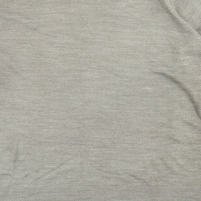 Marks and Spencer Mens Brown V-Neck  Acrylic Pullover Jumper Size M