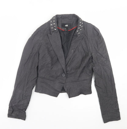 Womens UK Size 8 H&M Grey Jacket