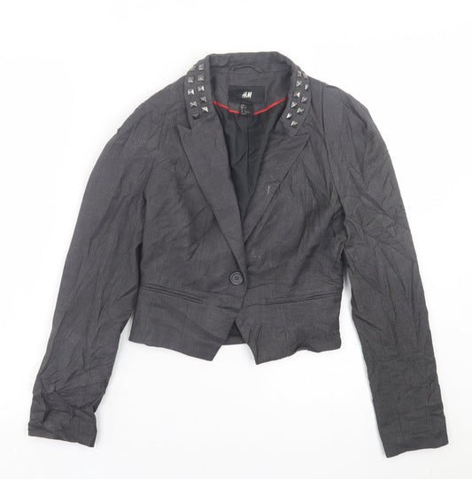 Womens UK Size 8 H&M Grey Jacket