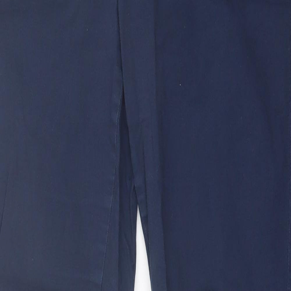 Only Womens Blue  Cotton Trousers  Size 12 L29 in Regular Button
