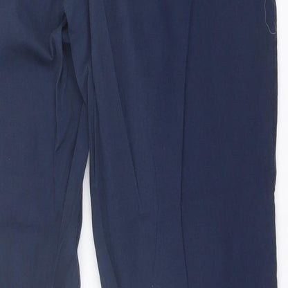Only Womens Blue  Cotton Trousers  Size 12 L29 in Regular Button