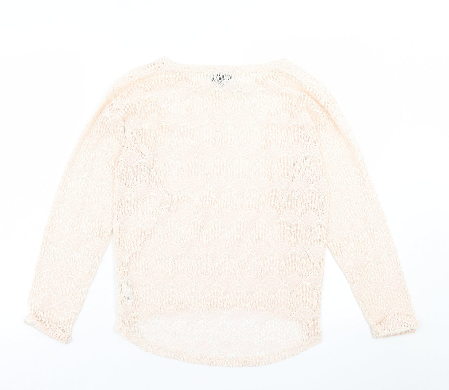 Womens UK Size 10 Topshop Ivory Basic T-Shirt