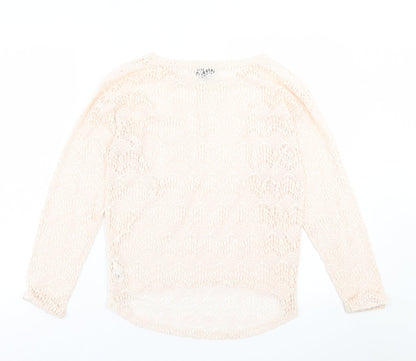 Womens UK Size 10 Topshop Ivory Basic T-Shirt